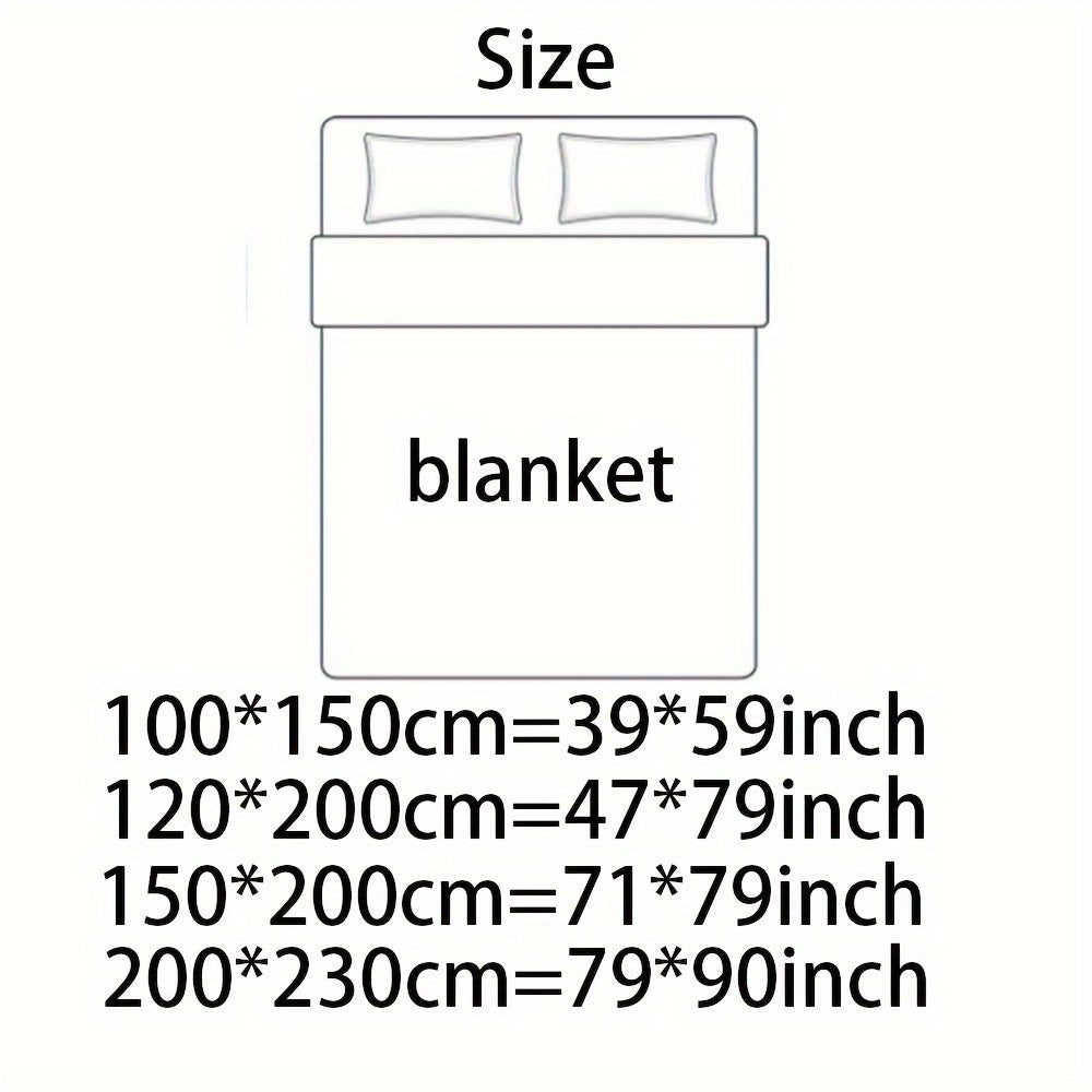 1pc Charming Checkered Plush Fleece Blanket, 400-450g Polyester, All-Season, Knitted