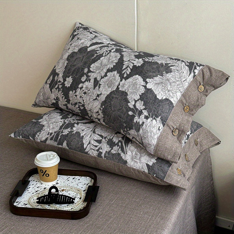 Autumn\u002F Winter New Arrivals A-Class Thickened High GSM Linen Retro Style Double Layer Printed Three-Piece Set and Four-Piece Set