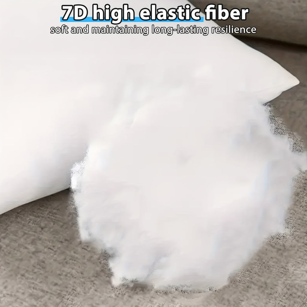 4pcs Fluffy Square Pillow Inserts with Zipper Closure - Plump White Stuffer Cushion Fillings, 100% Polypropylene