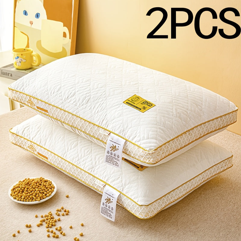 2pcs set of fluffy pillow inserts, three-dimensional support prevents collapse
