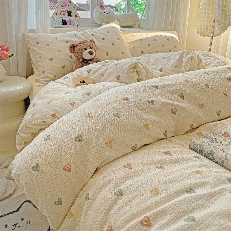 New Arrival for Summer. Cute Three-Color Heart Pattern. Washable Polyester. Machine Washable