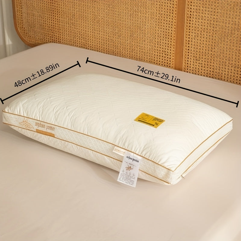 2pcs Soy Fiber 3D Breathable Premium Pillow Core - Adult High Elasticity Pillow - Hotel Standard Pillow