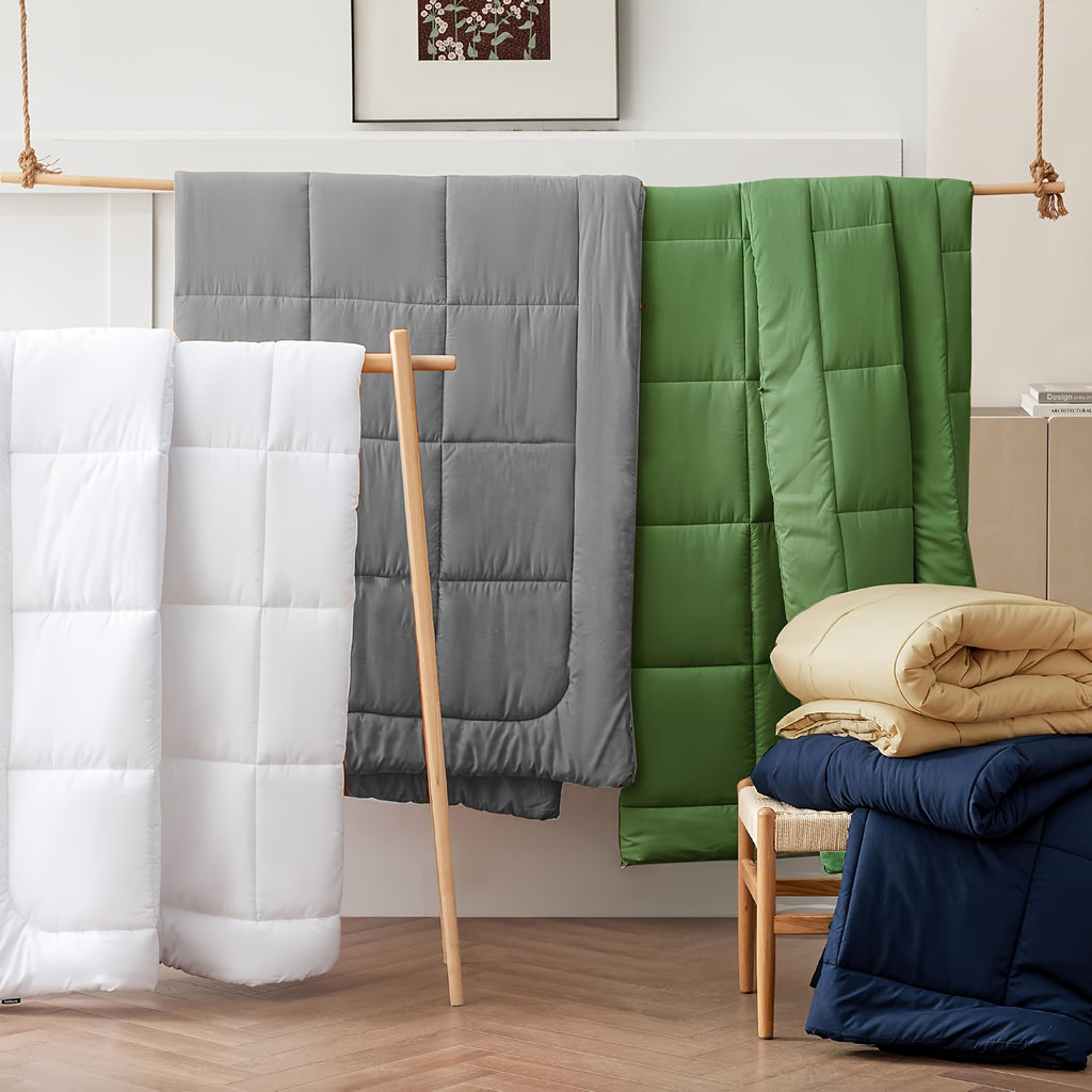 1pc Comforter Insert Quilted Comforters All Season Down Alternative Easy Care Bedding