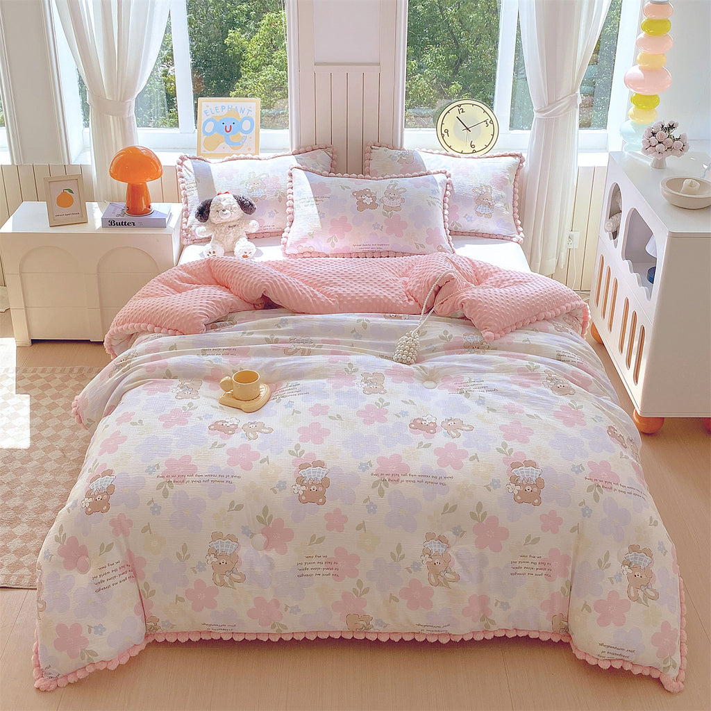 1pc First Look! 2025 New Ball Lace Doudou Quilt Insert, the Most Stylish Winter Quilt, Cozy Quilt Insert