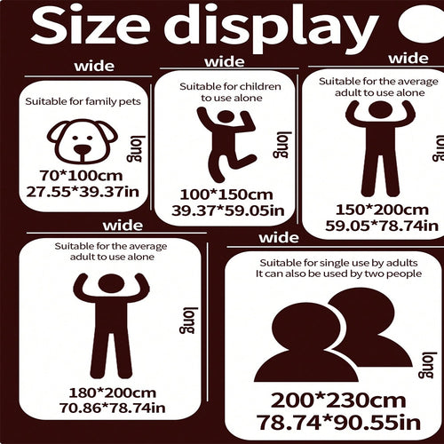 1pc Cowhide-like Cow Spot Print Plush Blanket - Heavy-Duty Brown