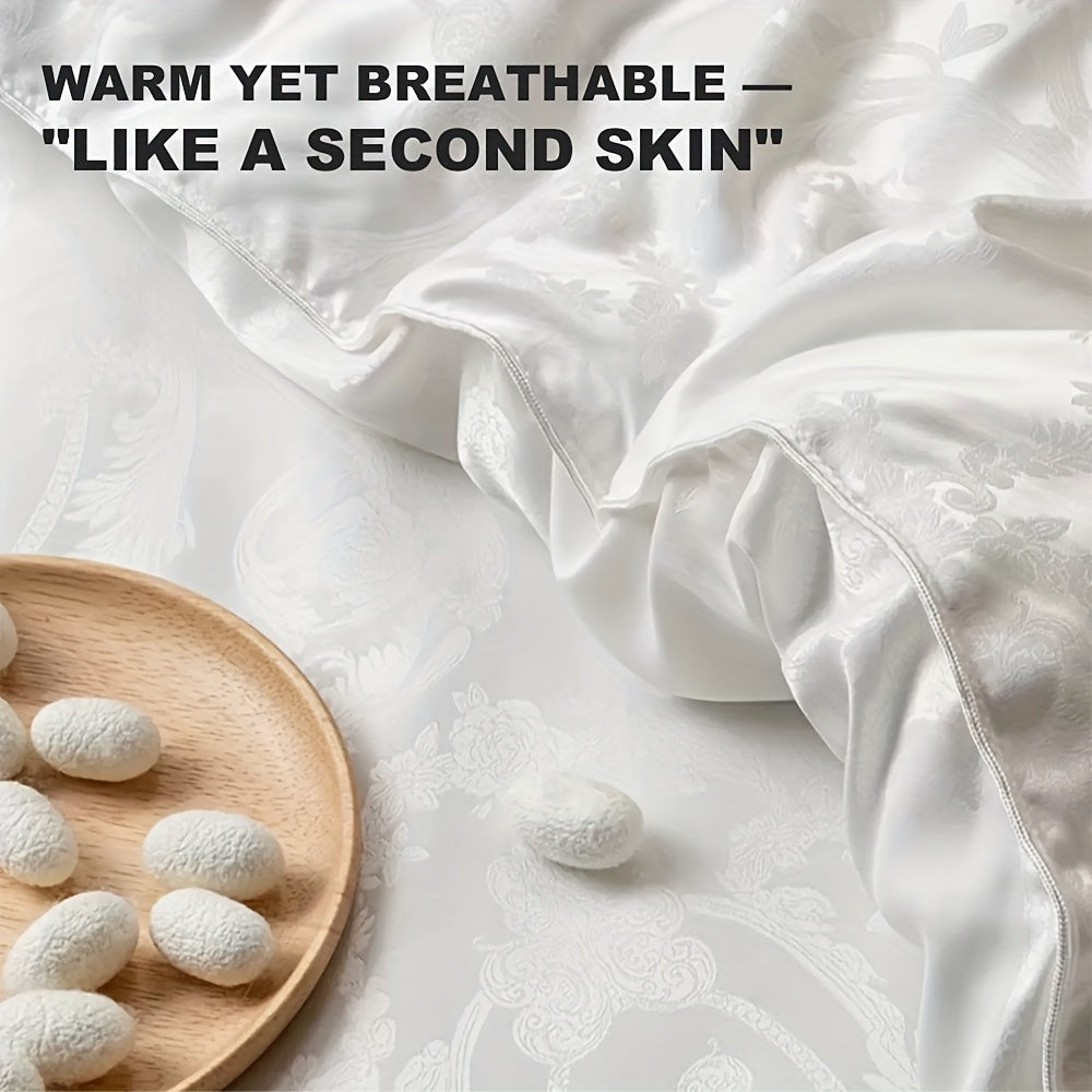 Luxury Silk Comforter Luxury Mulberry Silk Queen Size Comforter - 1pc All Season Lightweight Duvet Insert