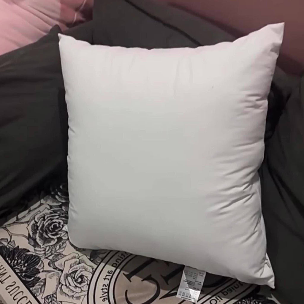 4pcs Fluffy Square Pillow Inserts with Zipper Closure - Plump White Stuffer Cushion Fillings, 100% Polypropylene