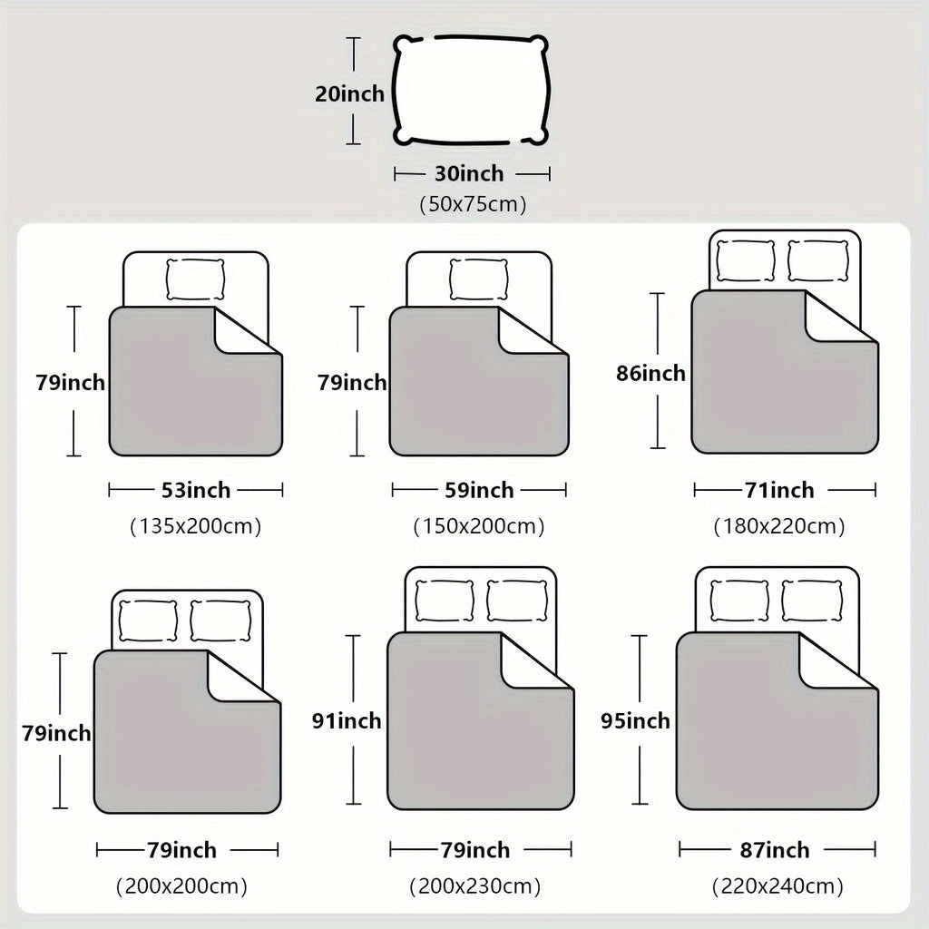 Heavyweight All-season Polyester Comforter Set - 2 u002F3 Pieces Quilted Duvet Insert with Soft Microfiber Filling