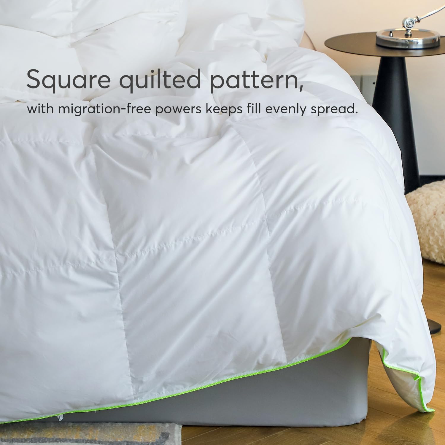 1pc 750 Fill-Power Certified Premium Goose Down and Feather Comforter Duvet Insert