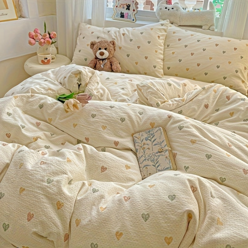 New Arrival for Summer. Cute Three-Color Heart Pattern. Washable Polyester. Machine Washable