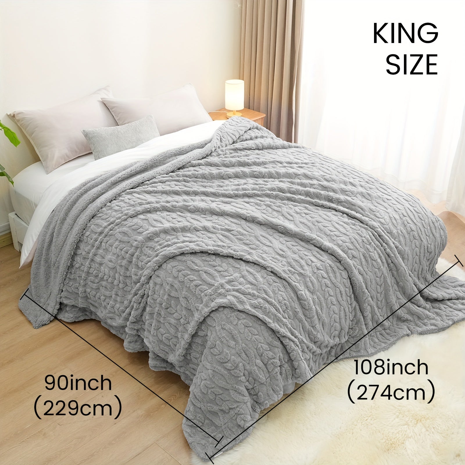 Luxurious Fleece Blanket 1pc Luxurious Plush Fleece Throw Blanket | Soft & Fluffy Flannel, Non-Shedding