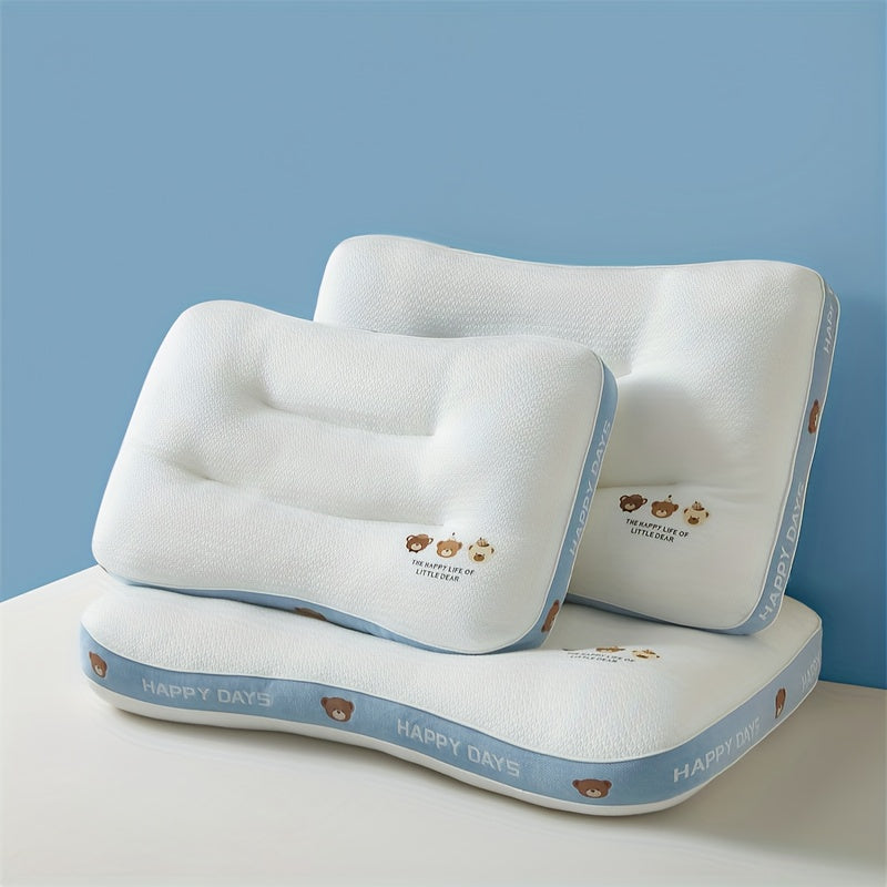 1pc Sliky Fiber Fabric Jacquard Pillow Core - Soft Elastic Medium Firmness, Machine Washable