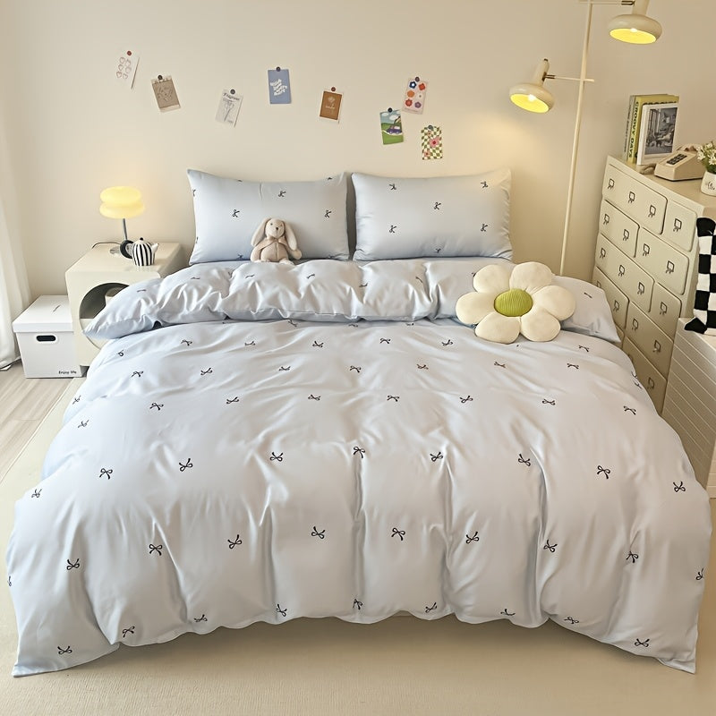Four-Piece Bedding Set 4pcs, a Four-Piece Set (1 Duvet Cover + 1 Bed Sheet + 2 Pillowcases) Without Filling