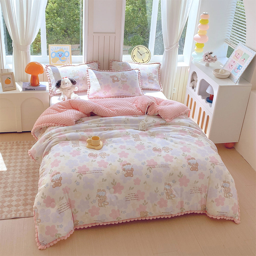 1pc First Look! 2025 New Ball Lace Doudou Quilt Insert, the Most Stylish Winter Quilt, Cozy Quilt Insert