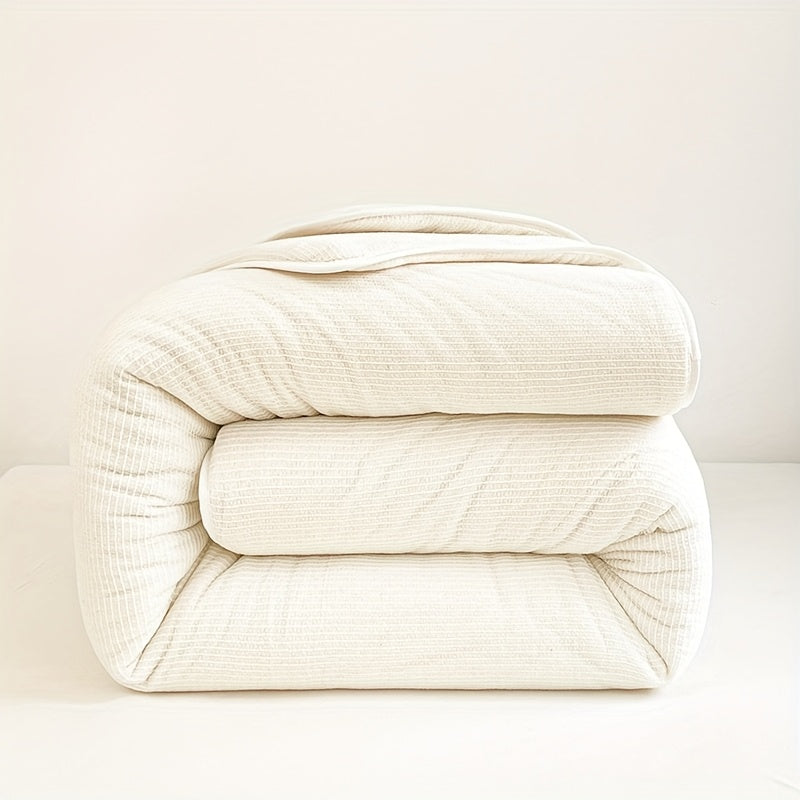 1pc Fish Scale Mesh Breathable Quilt Insert, No Cover, Hand-Finished Edge Thickened Winter and Spring Quilt Insert