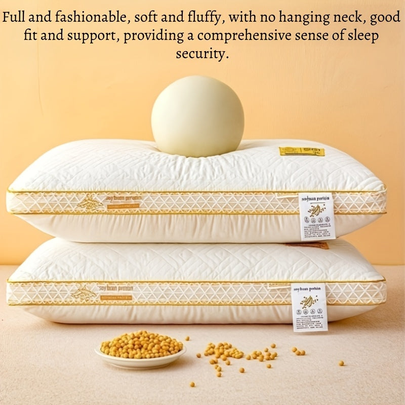 2pcs Soy Fiber 3D Breathable Premium Pillow Core - Adult High Elasticity Pillow - Hotel Standard Pillow