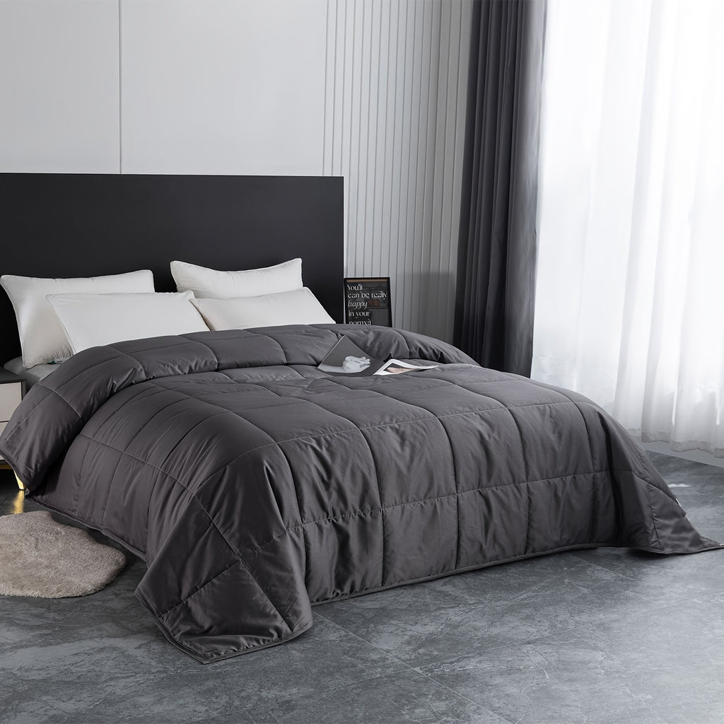 Reversible Luxury Wool Filled Comforter Set, 100% Australian Wool, Quilted Lightweight Summer Duvet Insert