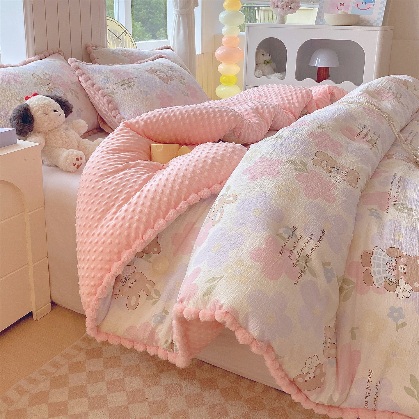 1pc First Look! 2025 New Ball Lace Doudou Quilt Insert, the Most Stylish Winter Quilt, Cozy Quilt Insert