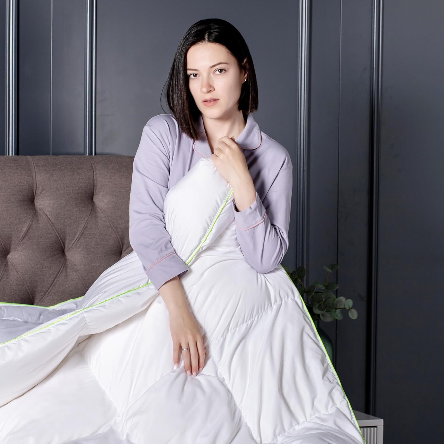 1pc 750 Fill-Power Certified Premium Goose Down and Feather Comforter Duvet Insert