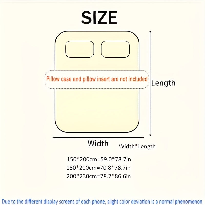 Ultra-Soft Four-season Quilt - Lightweight, Breathable & Light Beige-Friendly with Cartoon Print Design for All Seasons Cartoon Blanket