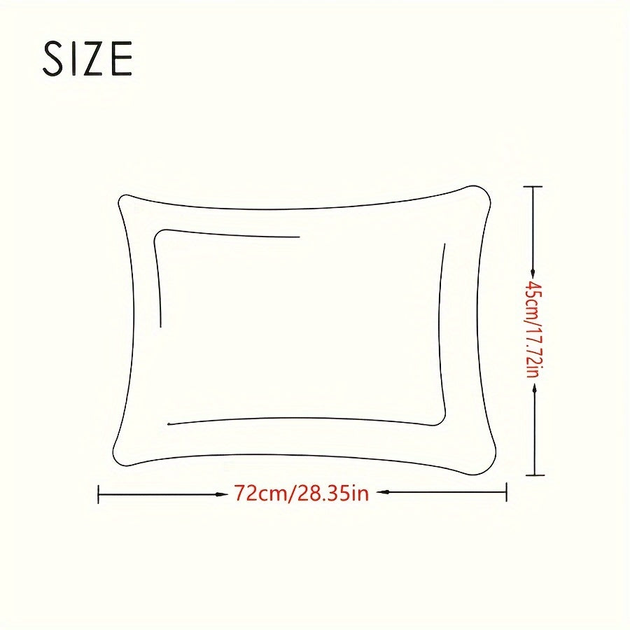 1pc Classic Embroidered Soft Pillow Insert, Hypoallergenic Polyester Fill, Breathable Moisture-Wicking Cover