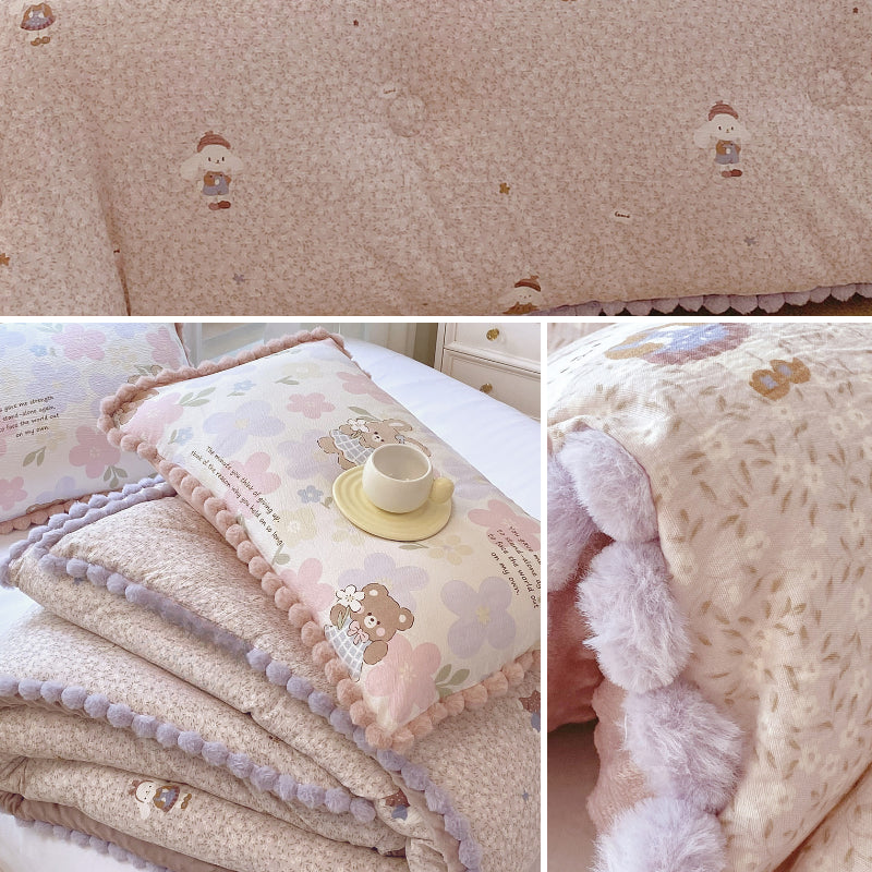 1pc First Look! 2025 New Ball Lace Doudou Quilt Insert, the Most Stylish Winter Quilt, Cozy Quilt Insert