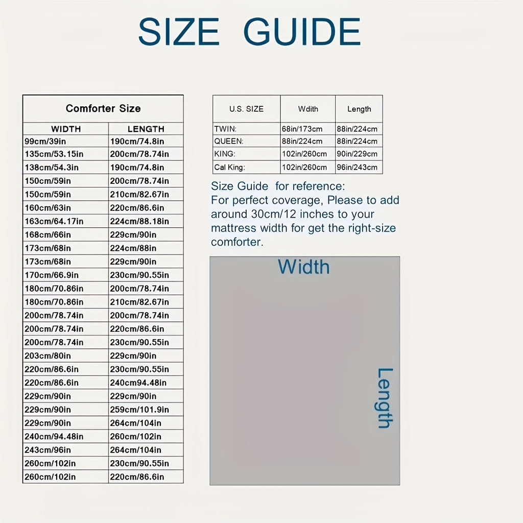 1pc Soft Breathable Polyester Quilted 110gsm Plus XL Comforter, Machine Washable