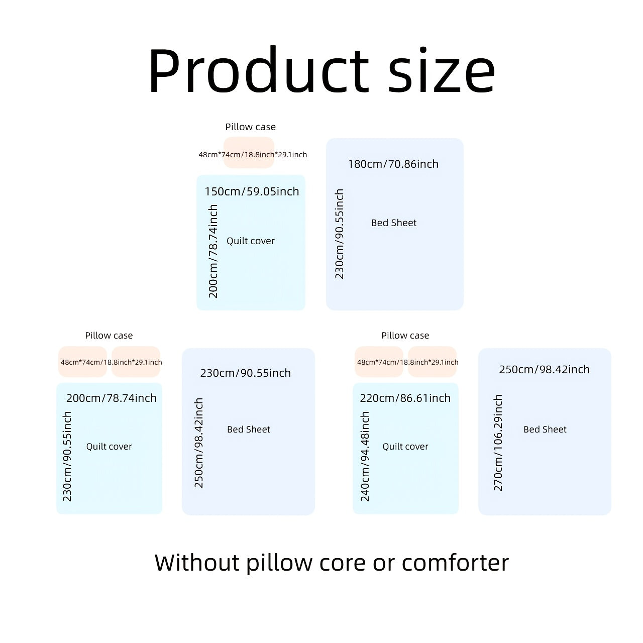 3-4pcs, Three u002FFour-Piece Set Duvet Cover*1+Fitted Sheet*1+Pillowcase*1