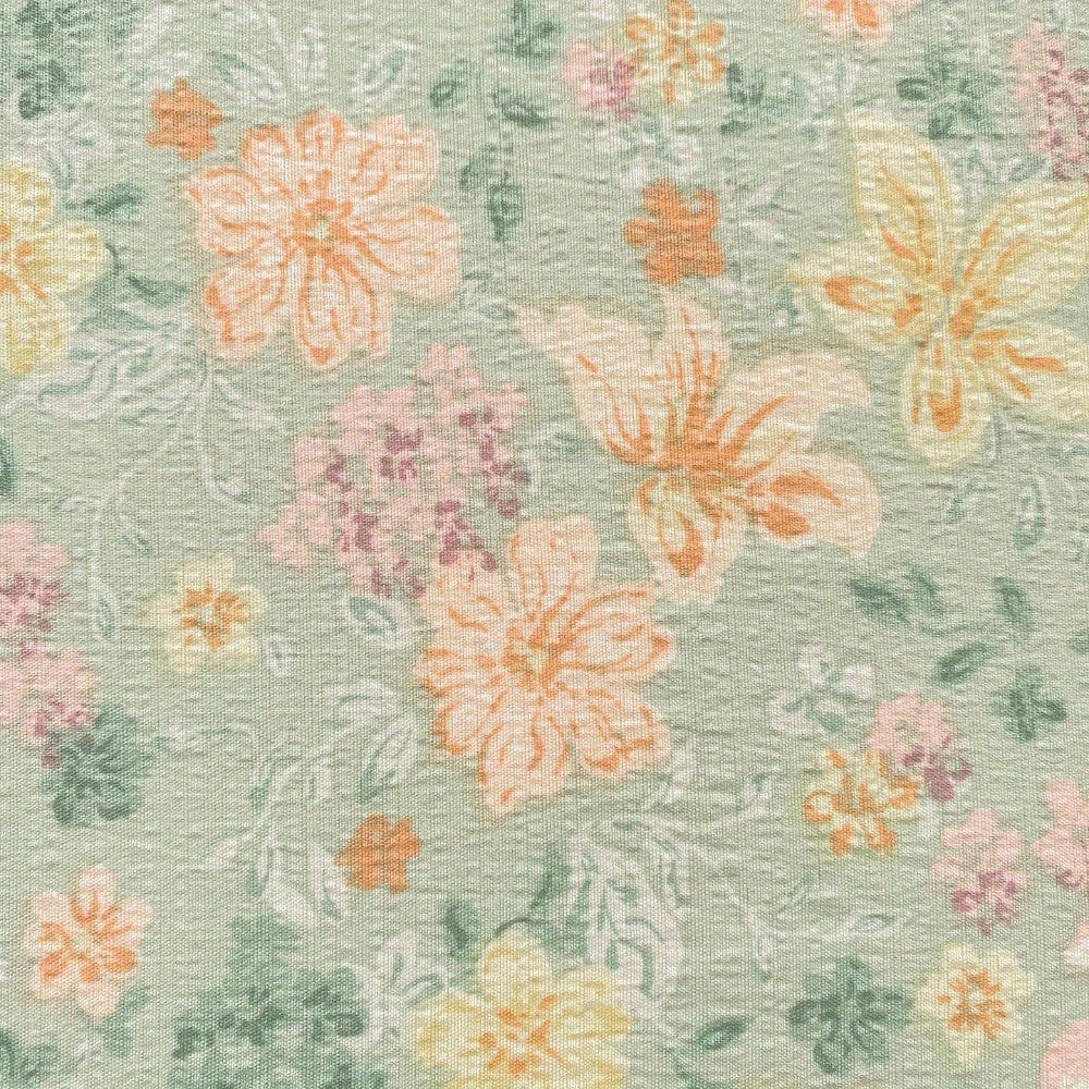 Green Floral Country Style Bedding Set 3\u002F4pcs (1 Duvet Cover + 1 Fitted Sheet + 2 Pillowcases) Synthetic Fabric