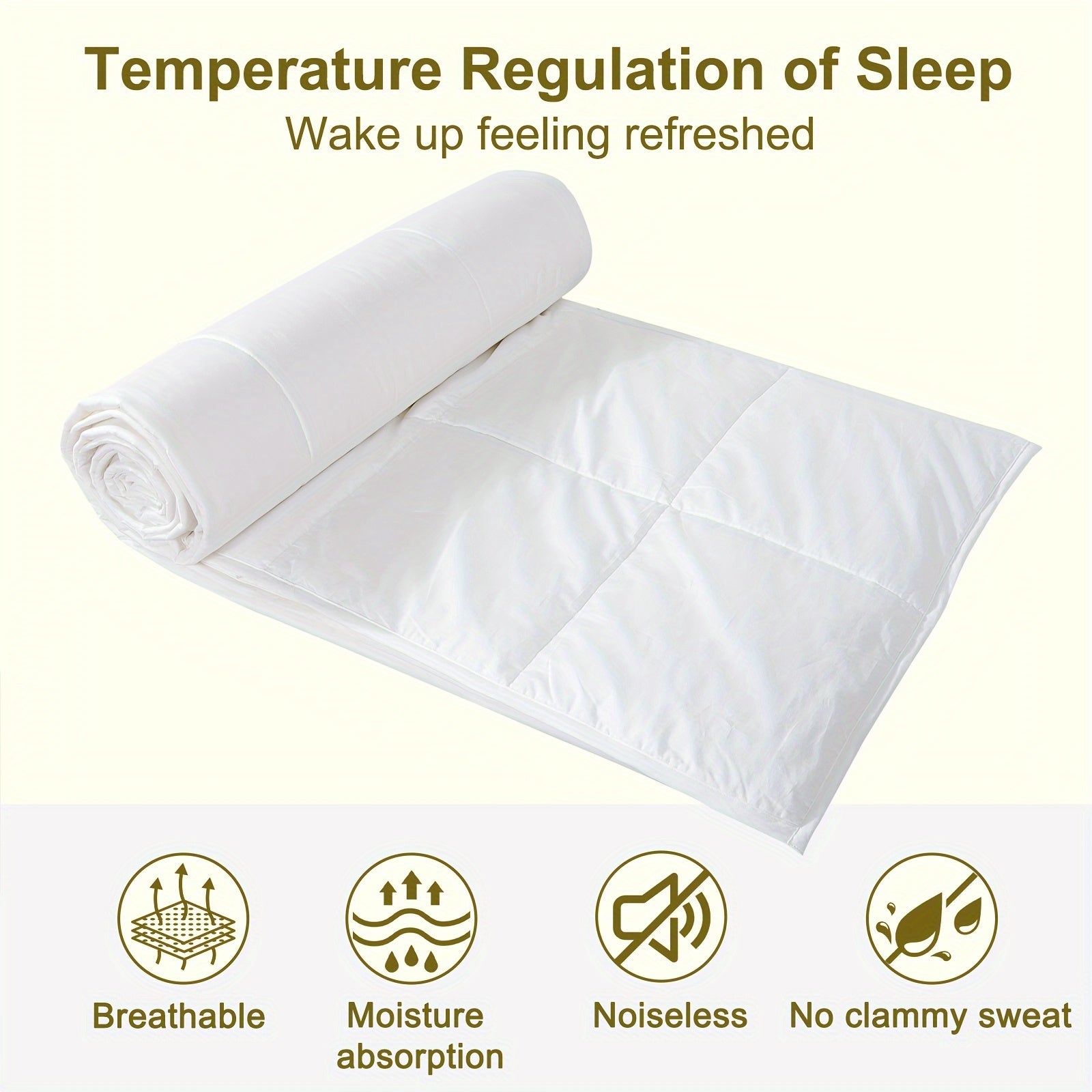 Reversible Luxury Wool Filled Comforter Set, 100% Australian Wool, Quilted Lightweight Summer Duvet Insert