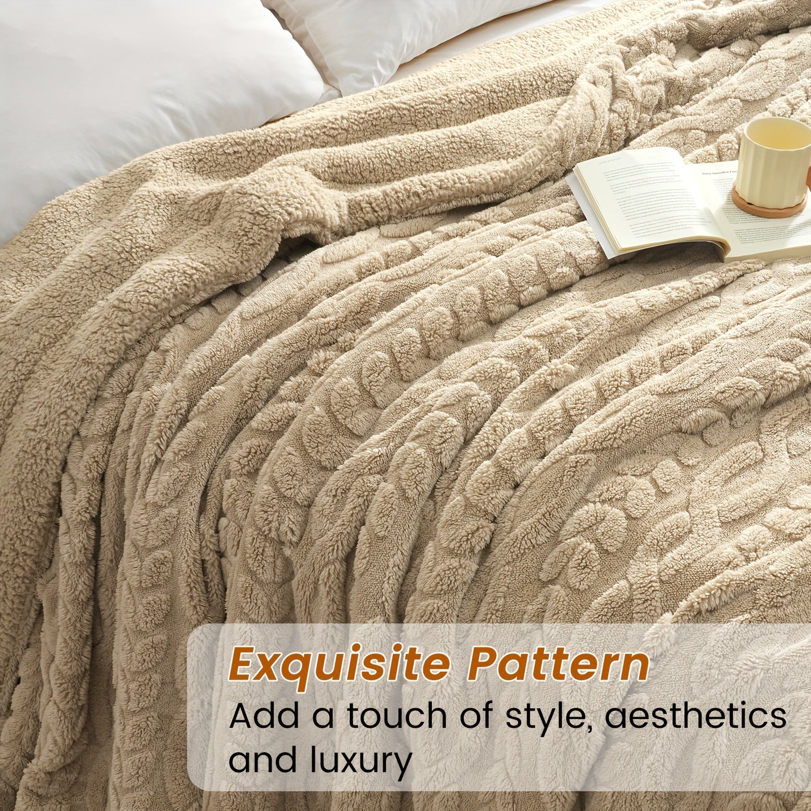 Luxurious Fleece Blanket 1pc Luxurious Plush Fleece Throw Blanket | Soft & Fluffy Flannel, Non-Shedding