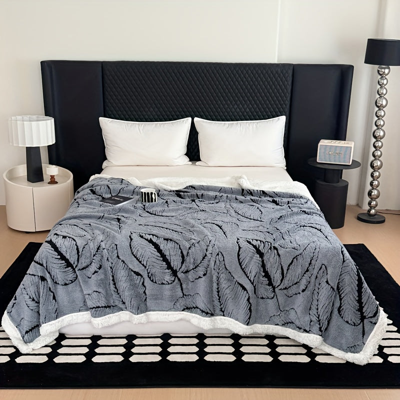 Luxury Plush Fleece Blanket - Oversized Thick Winter Throw with Super Soft Fleece, Quick-Warming 500gsm