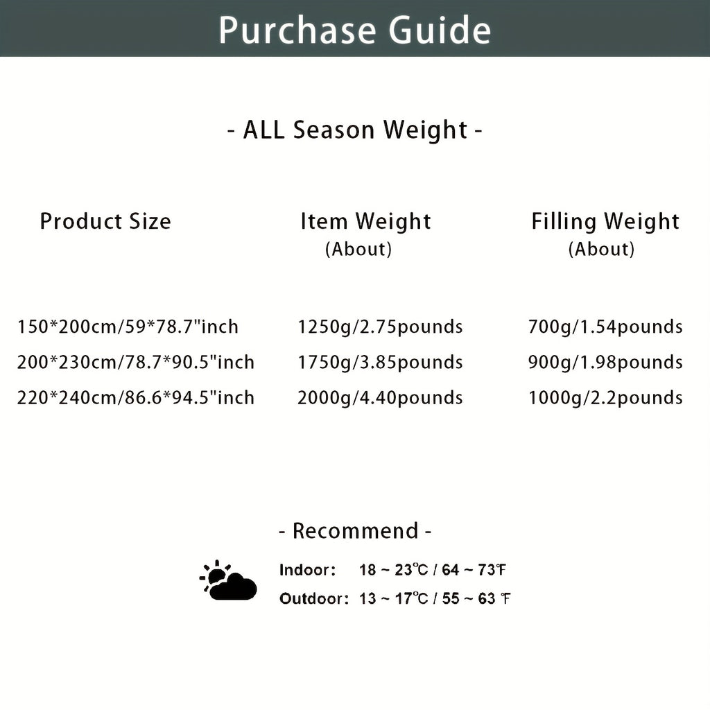 Soft Comforter 1pc Soft Fiber Quilt Core, Light Beige Embroidered Cloud Four Seasons Comforter