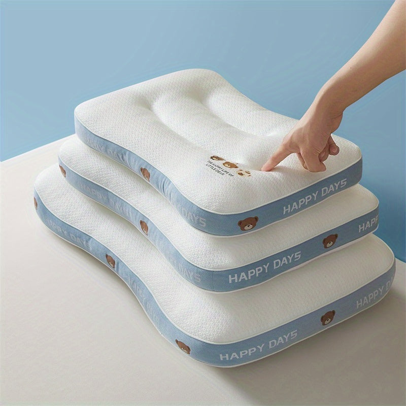 1pc Sliky Fiber Fabric Jacquard Pillow Core - Soft Elastic Medium Firmness, Machine Washable