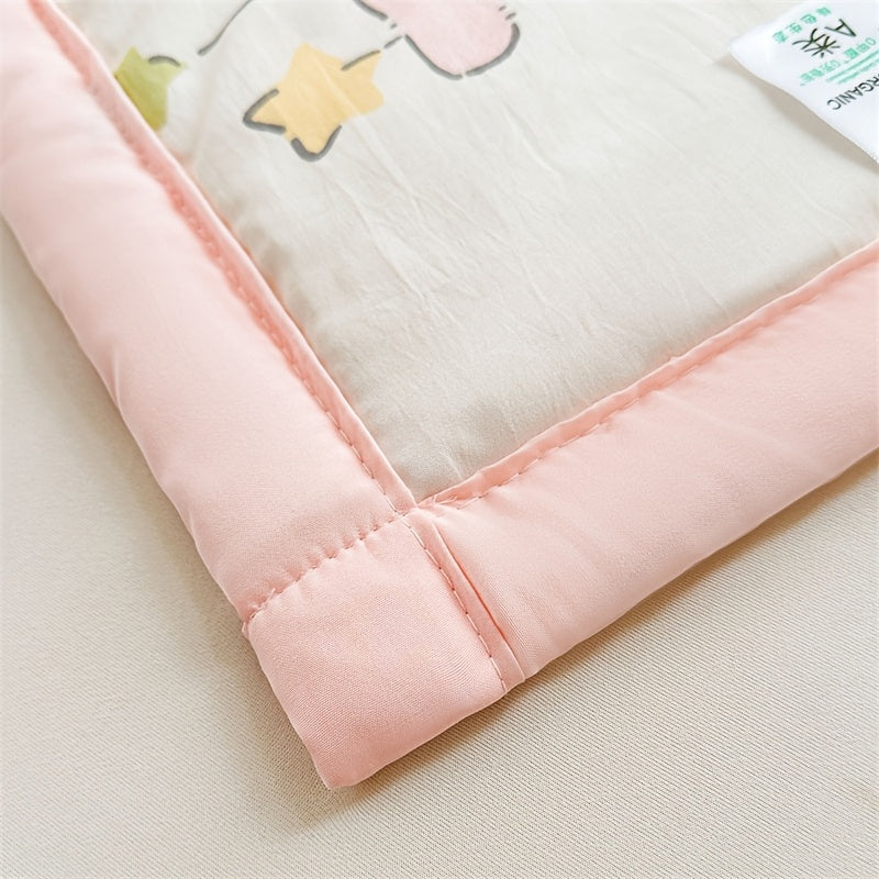 Ultra-Soft Four-season Quilt - Lightweight, Breathable & Light Beige-Friendly with Cartoon Print Design for All Seasons Cartoon Blanket