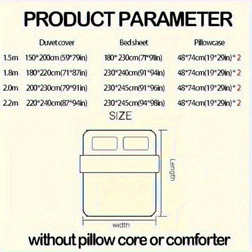 Green Floral Country Style Bedding Set 3\u002F4pcs (1 Duvet Cover + 1 Fitted Sheet + 2 Pillowcases) Synthetic Fabric