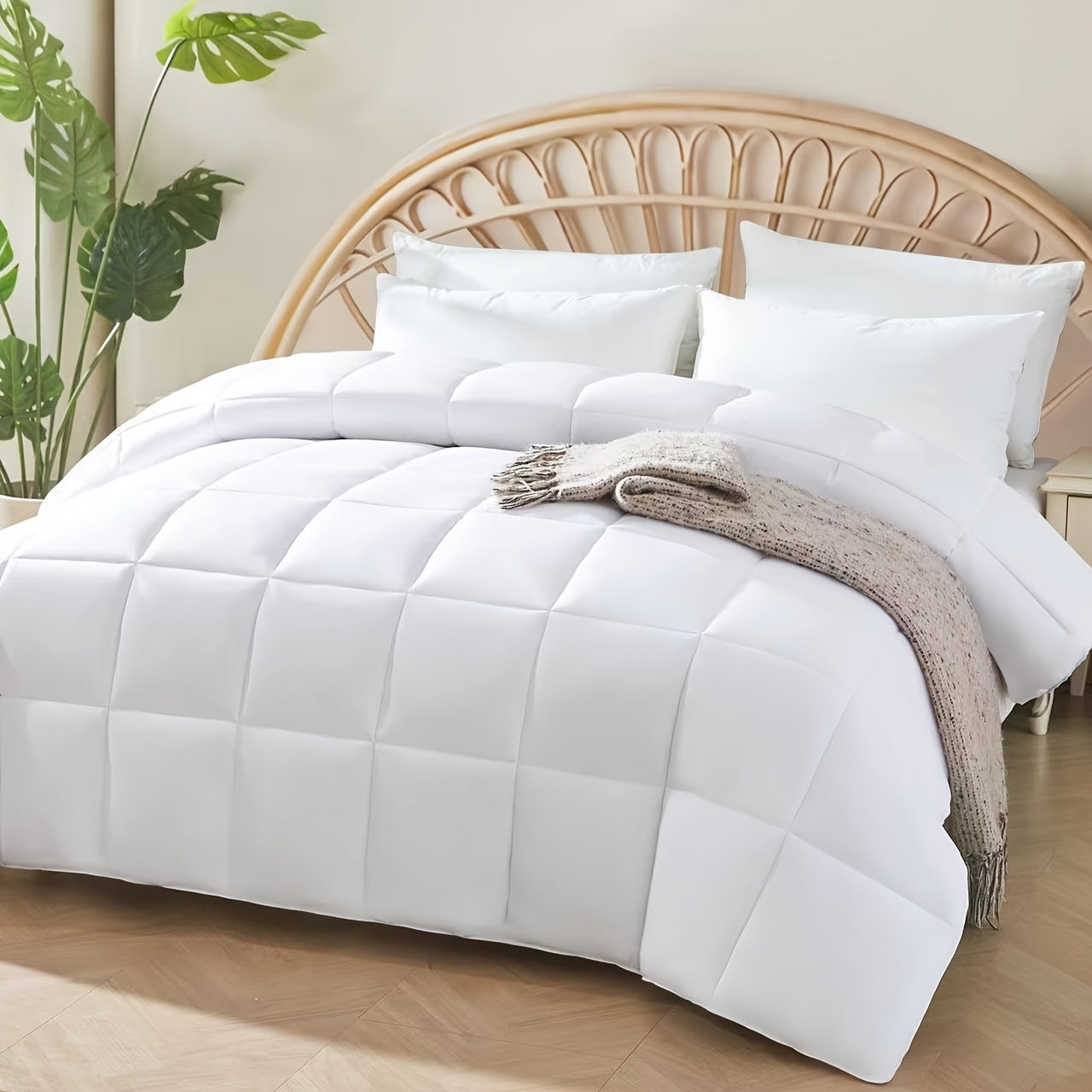 Queen Size Duvet Insert for Hot Sleepers - Breathable & Cooling All-Season Bedding with 8 Corner Tags