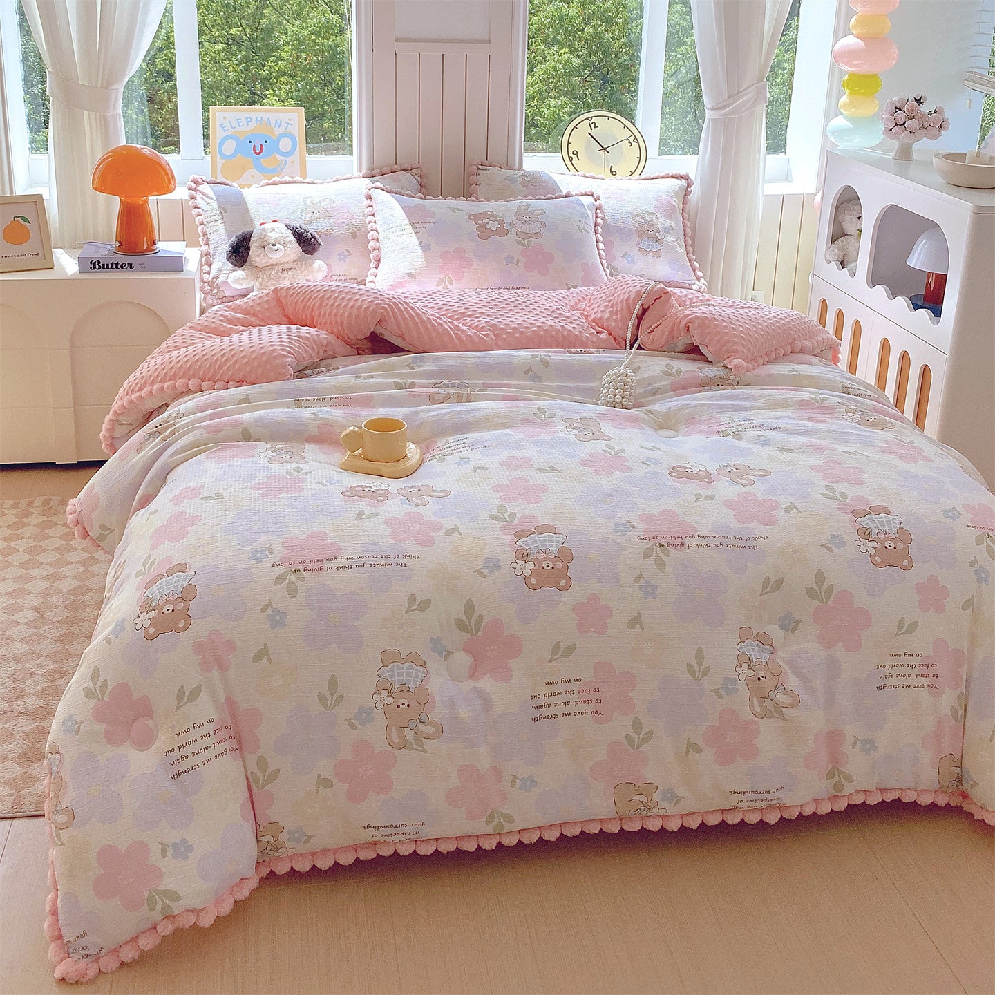 1pc First Look! 2025 New Ball Lace Doudou Quilt Insert, the Most Stylish Winter Quilt, Cozy Quilt Insert