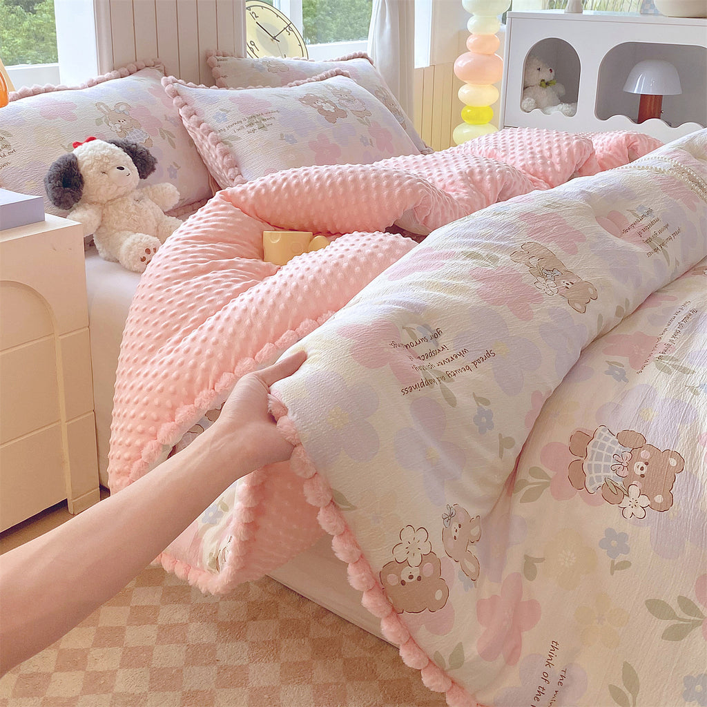 1pc First Look! 2025 New Ball Lace Doudou Quilt Insert, the Most Stylish Winter Quilt, Cozy Quilt Insert