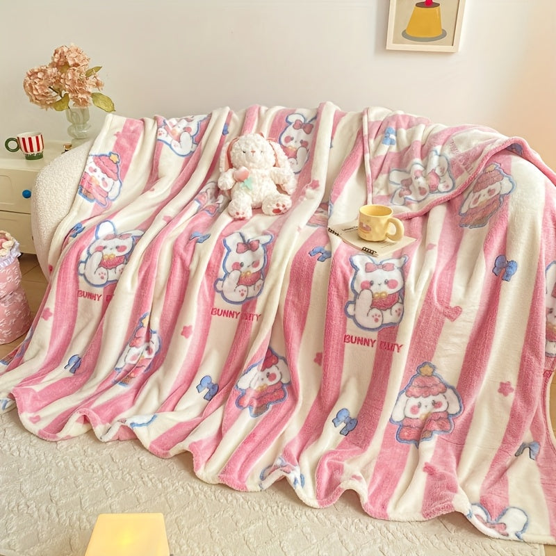1pc Ultra-Soft Blanket Ultra-Soft 1pc Cartoon Flower Fleece Blanket | Snowflake Velvet All-Season Throw for Camping
