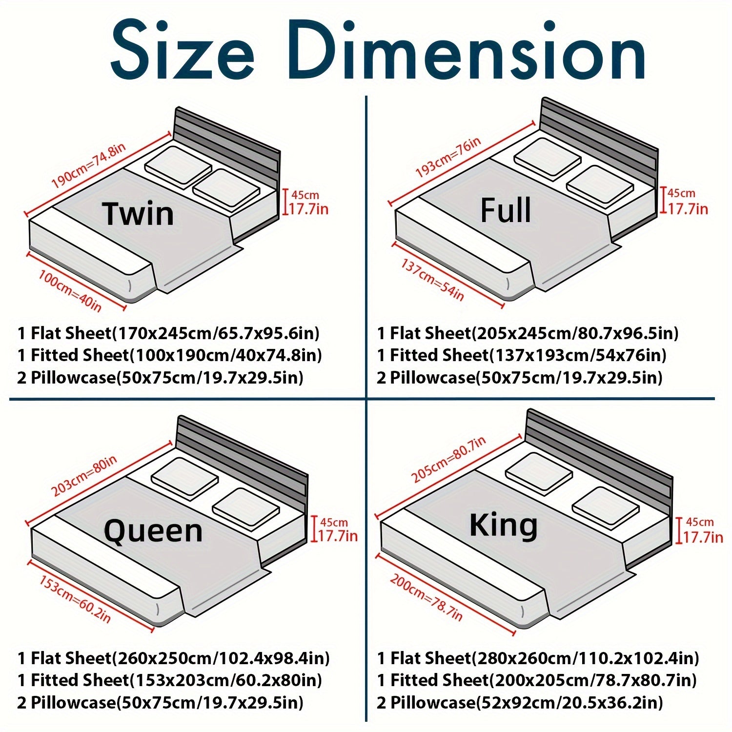 4pcs 600TC 100% Egyptian Cotton Fitted Sheet Set (1*Fitted Sheet+1*Flat Sheet+2*Pillowcase, Without Core)