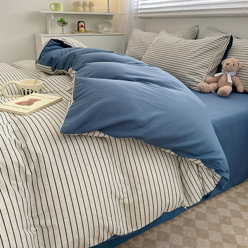 Quilt Set 4pcs quilt set (1*quilt cover + 1*bed sheet + 2*pillowcases, excluding quilt core)