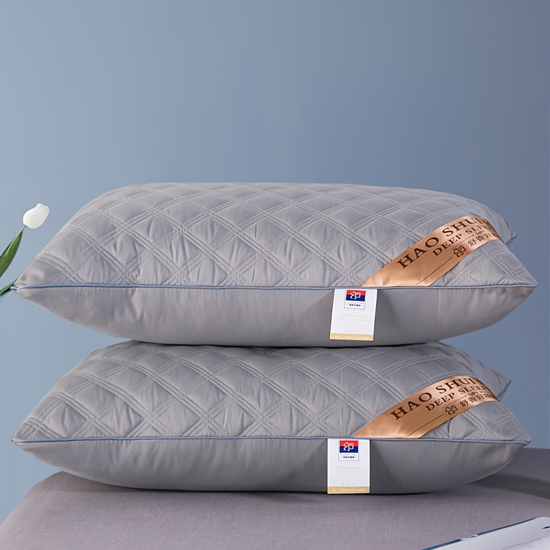 1pc Classic Embroidered Soft Pillow Insert, Hypoallergenic Polyester Fill, Breathable Moisture-Wicking Cover