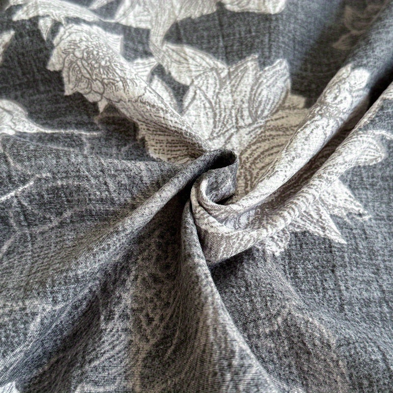 Autumn\u002F Winter New Arrivals A-Class Thickened High GSM Linen Retro Style Double Layer Printed Three-Piece Set and Four-Piece Set