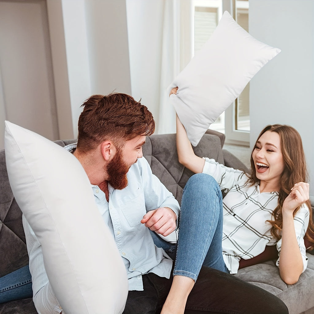 2pcs Throw Pillow Inserts, Square Pillow Cushion Inner Soft Fluffy Plump